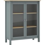 Altobuy - maks - vitrine basse 2 portes en pin massif vert cladon
