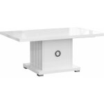 Marika - table basse laque blanche avec pied central