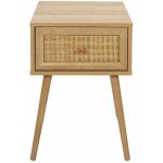 Altobuy - maya - chevet 1 tiroir effet bois et fa�ade rotin