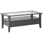 Altobuy - melina - table basse rectangulaire bois massif laqu� gris