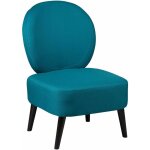 Altobuy - skalan - fauteuil crapaud tissu coloris bleu canard