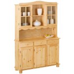 Stan - buffet vaisselier 5 portes 3 tiroirs bois massif