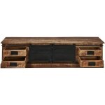 Altobuy - sumatra - meuble tv manguier et m�tal noir