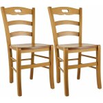 Altobuy - suzy - lot de 2 chaises teint chne et assises en bois