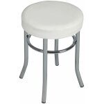 Altobuy - todaro - tabouret acier chrom et simili blanc