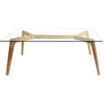 Altobuy - verane - table basse rectangulaire plateau verre