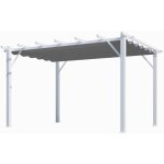 Altona - habrita foresta - pergola en aluminium blanc 100x100 mm �p. 1, 2 mm toiture gris 12 m2 - per4030wg ...