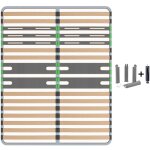 Altobuy - altozone - pack sommier 2x16 lattes 160x200cm + pieds gris + pied central