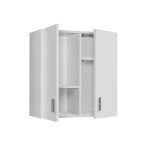 Altri - meuble mural polyvalent 59x25x60 cm avec 2 portes et 2 �tag�res amovibles, blanc mat ? parga