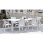 Ipae progarden - table d'extérieur rectangulaire extensible, made in italy, couleur blanche, dimensions ... Ipae progarden - table d'extérieur rectangulaire extensible, made in italy, couleur blanche, dimensions ...
