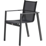 Dcb garden - alu - miami - fauteuil de jardin empilable en aluminium