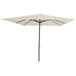 Aluminium beige quadr parasol beige - 3x3