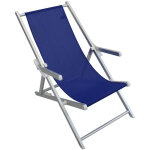 Aluminium lido et chaise de terrasse de plage de textilene avec accoudoirs r�glables en 3 positions de ...