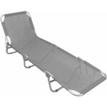 Aluminium plage pliant de lit de brandy avec registre enrique grey - grey