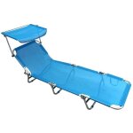 Aluminium plage pliant de lit de brandy avec registre enrique lightblue