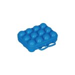 Aluminium et plastique - boite oeufs 12 cases bleu rivbob