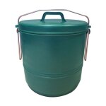 Aluminium et plastiq - poubelle compost 16l verte