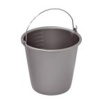 Aluminium et plastique - aluminium et plastiq - seau m�nage 8l anse m�tal silver