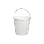 Aluminium et plastique - seau rond 12l anse inox blanc alimentaire, incolore, taille unique