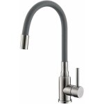 Alveus - mintas - mitigeur d'évier avec bras flexible, inox brossé / gris 1144430 Alveus - mintas - mitigeur d'évier avec bras flexible, inox brossé / gris 1144430