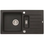 Alveus - niagara - �vier en granit 78x44 cm, avec commande de vidage, carbone 1089487