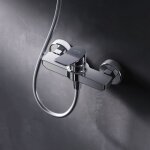 Mitigeur douche chrome robinet douche main monté mur pour salle de bains mélangeur douche en laiton - ... Mitigeur douche chrome robinet douche main monté mur pour salle de bains mélangeur douche en laiton - ...