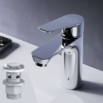 Am. pm - mitiguer lavabo avec bonde clic clac pour lavabo robinet salle bain chrome robinet de lavabo ...