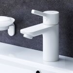 Am. pm - mitiguer lavabo robinet salle bain blanc robinet de lavabo pour salle de bain m�langeur lavabo ...
