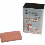 Boîte à sucres en poudre en métal avec imprimés Boîte à sucres en poudre en métal avec imprimés