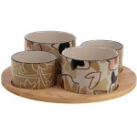 Amadeus - service ap�ritif tournant ambre et ses 4 bols