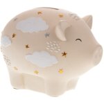 Tirelire cochon louison beige