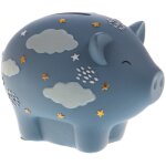 Tirelire cochon louison bleue