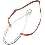Marron - muserolle pool's en cuir avec anneau Marron - muserolle pool's en cuir avec anneau