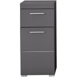 Amanda - meuble bas m�lamin� gris l - h - p : 37 - 79 - 31 cm