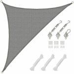 Amanka - 3, 6x3, 6x5, 1 voile d'ombrage triangulaire respirante - toile uv avec fixation Amanka - 3, 6x3, 6x5, 1 voile d'ombrage triangulaire respirante - toile uv avec fixation