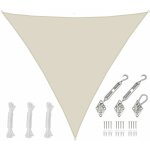 Amanka - 5x5x5 voile d'ombrage triangulaire Étanche - toile de jardin avec fixation inox Amanka - 5x5x5 voile d'ombrage triangulaire Étanche - toile de jardin avec fixation inox