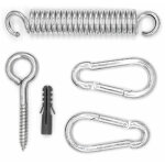 Crochet de plafond mur incl mousquetons ressort en métal pour accrocher fauteuil suspendu balancelle ... Crochet de plafond mur incl mousquetons ressort en métal pour accrocher fauteuil suspendu balancelle ...