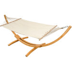 Hamac xxl avec support en bois naturel chaise longue suspendue pour jardin beige Hamac xxl avec support en bois naturel chaise longue suspendue pour jardin beige