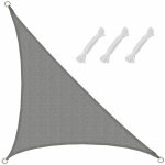 Amanka - voile d'ombrage uv 2, 5x2, 5x3, 5 hdpe triangle protection solaire toile gris Amanka - voile d'ombrage uv 2, 5x2, 5x3, 5 hdpe triangle protection solaire toile gris