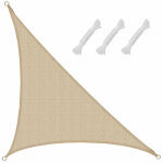 Amanka - voile d'ombrage uv 3x3x4, 25 hdpe triangle protection solaire toile ivoire Amanka - voile d'ombrage uv 3x3x4, 25 hdpe triangle protection solaire toile ivoire