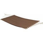 Xxl grand hamac familial  2 places 200x120cm avec barres en bois marron - amanka