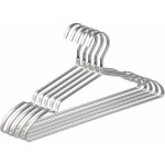 Amber home lot de 10 cintres en fer aluminum 42cm, matte argent mtal cintre pour vtements costumes ...