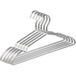 Amber home lot de 10 cintres en fer aluminum 42cm, matte argent� m�tal cintre pour v�tements costumes ...