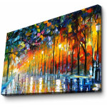 Hanah home ? tableau d�coratif 'ambiance brumeuse dans le parc' 70x100 cm ? toile de daim 100% ? cadre ...