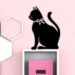 Ambiance - sticker - sticker ardoise tableau noir - stickers muraux adh�sif effa�able - chat avec un ...