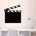 Ambiance - sticker - sticker ardoise tableau noir - stickers muraux adh�sif effa�able - clap de cin�ma ...