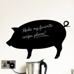 Ambiance - sticker - sticker ardoise tableau noir - stickers muraux adhsif effaable - cochon - 35x55cm ...