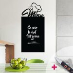Ambiance - sticker - sticker ardoise tableau noir - stickers muraux adh�sif effa�able - menu du chef ...