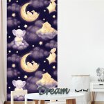 Ambiance - sticker - sticker effet papier peint - douce nuit dans les nuages - 40x40cm