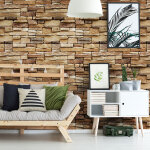 Ambiance - sticker - sticker effet papier peint - pierres du costa rica - 30x30cm